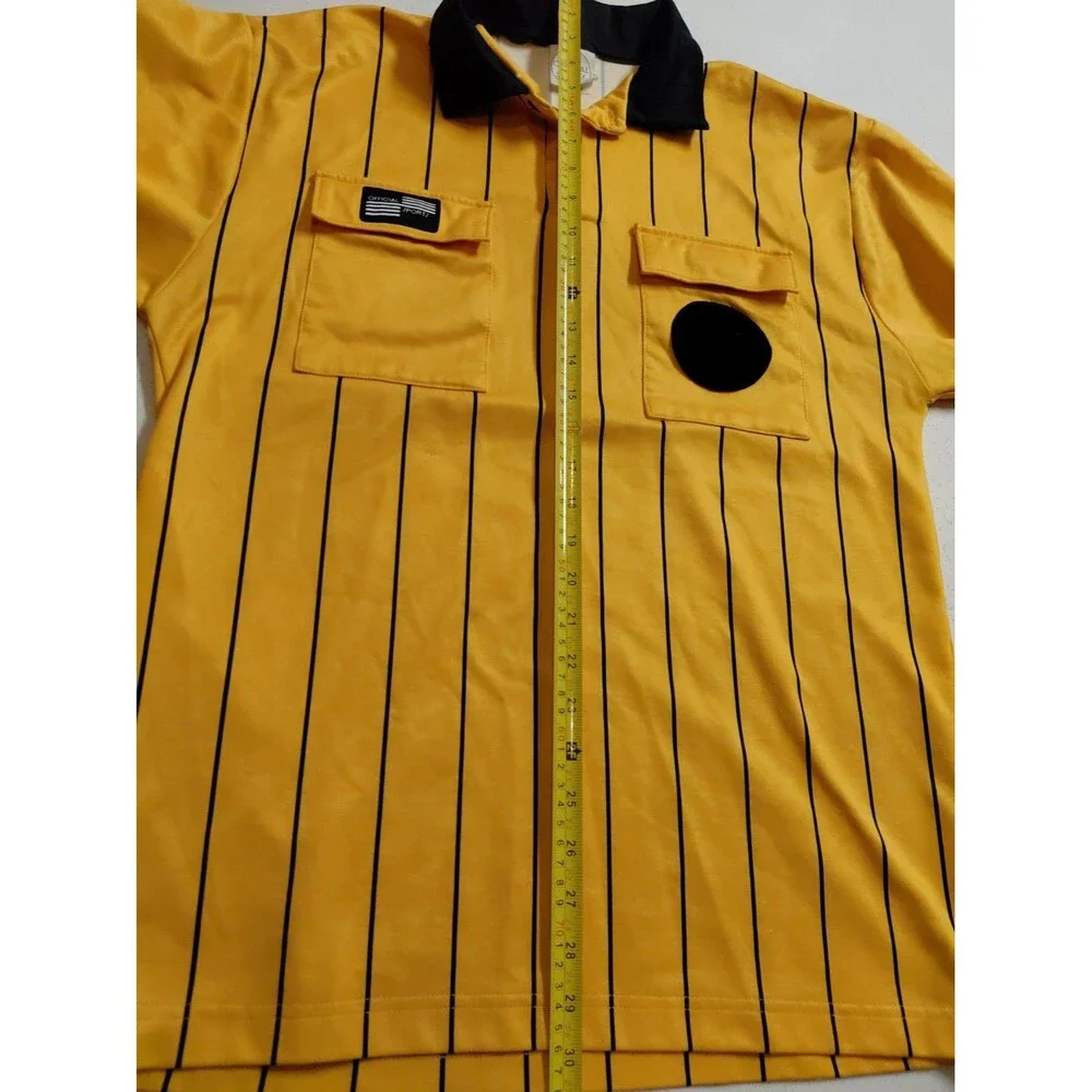 Official Sports USSF Soccer Referee Program Jersey Yellow Long Sleeve Medium M